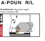 Dao tiện mặt trong góc chính 93  độ - A-PDUN   R/L