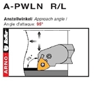 Dao tiện mặt trong góc chính 95 độ - A-PWLN  R/L