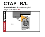 Dao tiện ngoài góc chính 90 độ - CTAP R/L