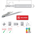 Dao phay ngón 2 me, có R (flutes 2) gia công thép 55 Hrc /end mill 2 flutes