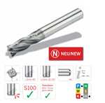 Dao phay ngón 4me, (flutes 4) gia công thép 55 Hrc /end mill 4 flutes