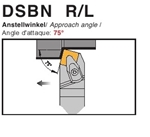 Dao tiện mặt ngoài góc chính 75độ - DSBN  R/L