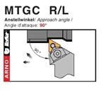 Dao tiện mặt ngoài góc chính 90 độ - MTGC R/L