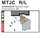 Dao tiện mặt ngoài góc chính 93 độ - MTJC R/L