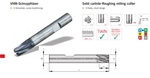 Dao phay ngón hợp kim loại EndMill  cắt thô, đướng kính D6.0 đến D25.0 có R, thép có độ cứng tới 50 Hrc.