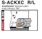 Dao tiện mặt ngoài góc chính 100 độ - S-ACKXC R/L