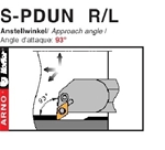 Dao tiện mặt trong góc chính 93 độ - S-PDUN  R/L