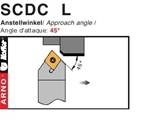 Dao tiện mặt ngoài góc chính 45độ - SCDC  L