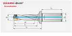 Shark drill2 - Áp dụng khoan trực tiếp từ lỗ phi 14 đến 31.5 sâu 2D;3D;5D;8D