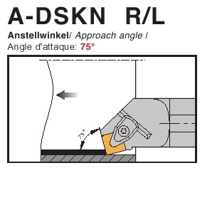 Dao tiện mặt ngoài góc chính 75 độ - A-DSKN  R/L