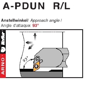 Dao tiện mặt trong góc chính 93  độ - A-PDUN   R/L