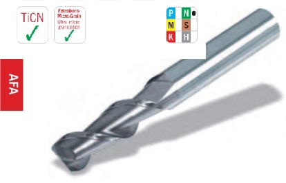 Dao phay ngón hợp kim loại EndMill đướng kính D1.0 đến D20.0 lớp phủ TiCN Cắt cho vật liệu nhôm và no-ferrous