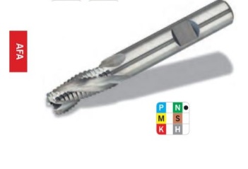Dao phay ngón hợp kim loại EndMill cắt thô, đướng kính D4.0 đến D25.0 có R, lớp phủ TiCNCắt cho vật liệu nhôm và no- ferruos