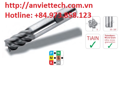 Dao phay ngón endmill với các góc xoắn khác nhau (  35-38)