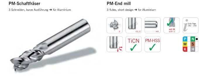 FPA Dao phay ngón cắt nhôm