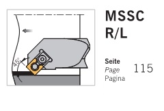 Cán dao tiện lỗ MSSC R/L góc trước 45 độ