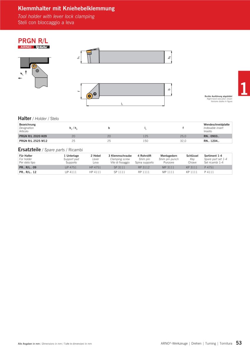 Dao tiện mặt ngoài PRGN R/L