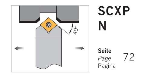 Dao tiện mặt ngoài SCXP N - Góc 40 độ