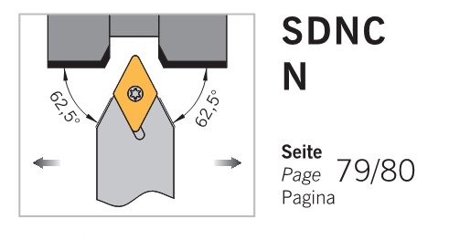 Dao tiện mặt ngoài SDNC R/L góc trước 62,5  độ