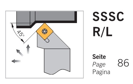 Dao tiện mặt ngoài SSSCgóc trước 45 độ