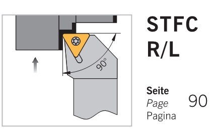 Dao tiện mặt ngoài STFC R/L góc trước 90 độ