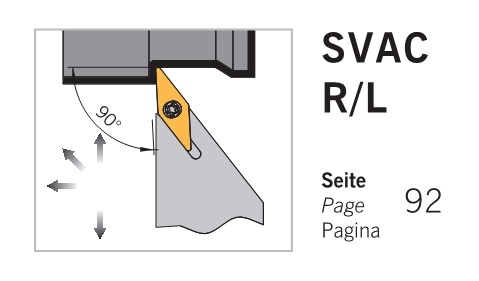 Dao tiện mặt ngoài SVAC R/L góc trước 90 độ