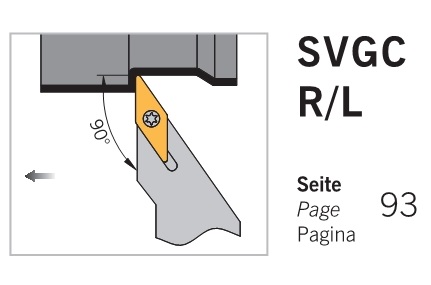 Dao tiện mặt ngoài SVGC R/L góc trước 90 độ