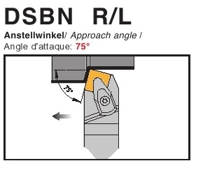 Dao tiện mặt ngoài góc chính 75độ - DSBN  R/L