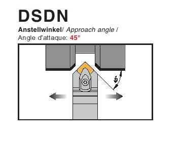 Dao tiện mặt ngoài góc chính và phụ phụ  45độ - DSDN R/L