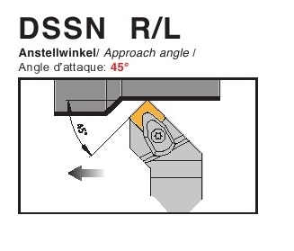 Dao tiện mặt ngoài góc chính 45độ - DSSN R/L