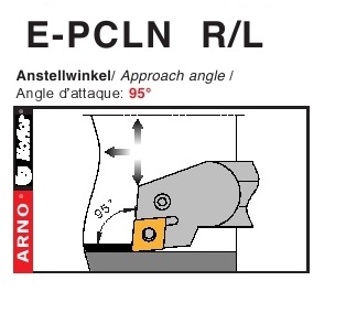 Dao tiện mặt trong góc chính 95 độ - E- PLCN  R/L