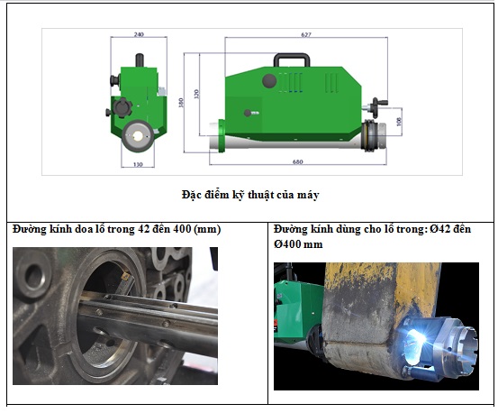 Máy doa di động SC40/1 Ø42 - Ø400  mm