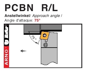 Dao tiện mặt ngoài góc chính 75độ - PCBN  R/L