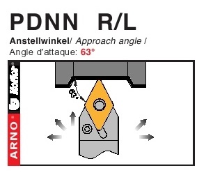 Dao tiện mặt ngoài góc chính 63 độ - PDNN R/L