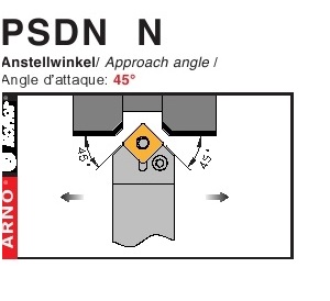 Dao tiện mặt ngoài góc chính 45độ - PSDN R/L