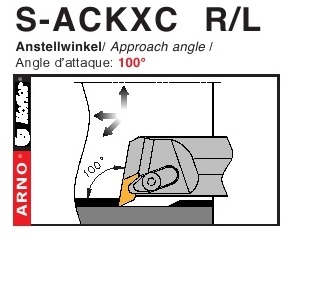 Dao tiện mặt ngoài góc chính 100 độ - S-ACKXC R/L