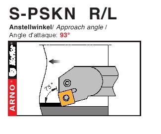 Dao tiện mặt trong góc chính 75 độ - S-PSKN  R/L