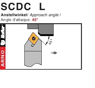 Dao tiện mặt ngoài góc chính 45độ - SCDC  L