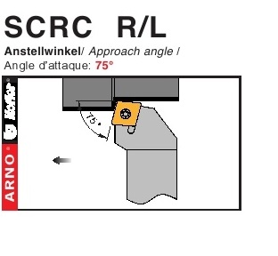 Dao tiện mặt ngoài góc chính 75 độ - SCRC  R/L