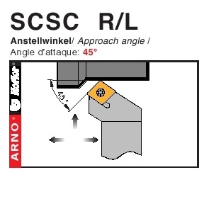 Dao tiện mặt ngoài góc chính 45độ - SCSC  R/L